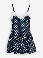Hollister Blue Knitted Cami Tiered Skort Dress - Image 1 of 1
