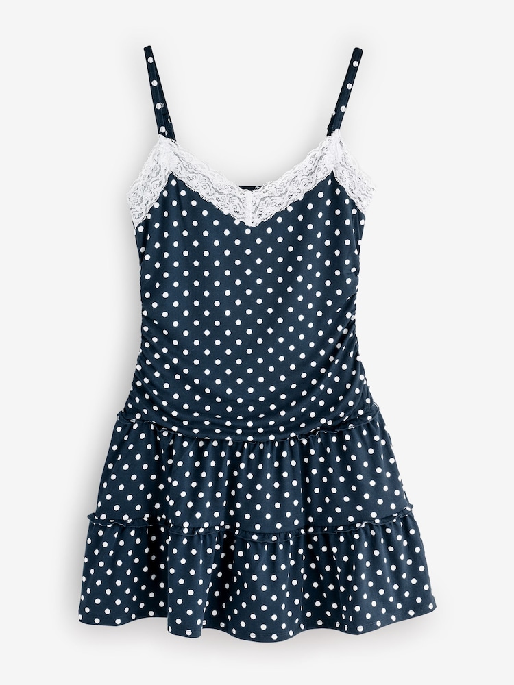 Hollister Blue Knitted Cami Tiered Skort Dress - Image 1 of 1