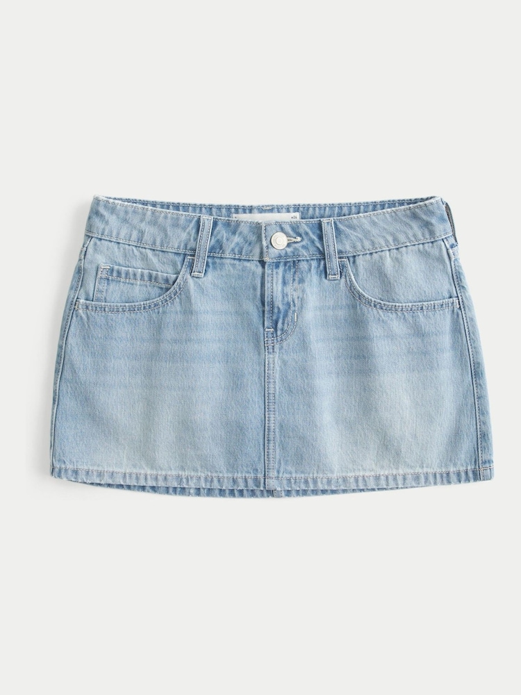 Hollister Low-Rise Denim Mini Skort - Bild 4 von 4