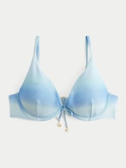 Hollister Blue Shimmer Charm Underwire Bikini Top - Image 3 of 4