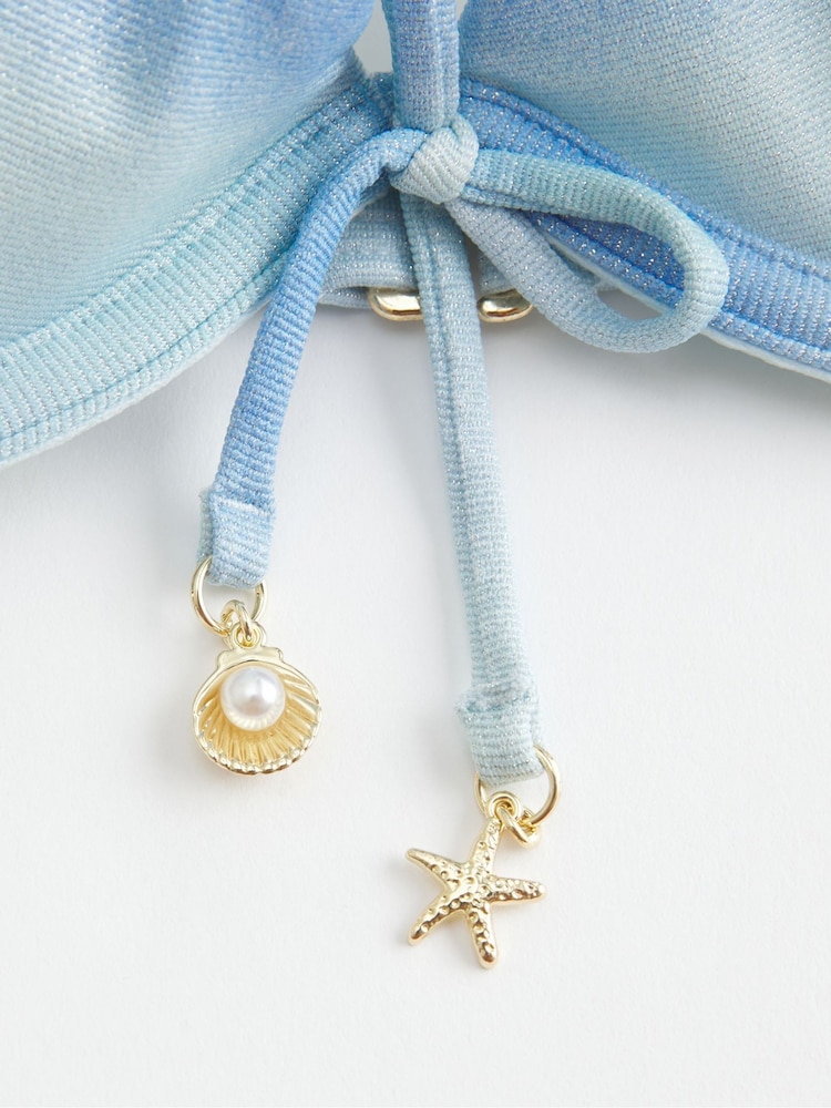 Hollister Blue Shimmer Charm Underwire Bikini Top - Image 4 of 4 Hollister Blue Shimmer Charm Underwire Bikini Top - Image 4 of 4