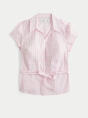 Hollister Pink Short-Sleeve Bow Belt Shirt - Image 4 of 4