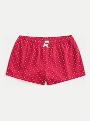 Hollister Red Bow Embellishment Shorts - Image 1 of 2