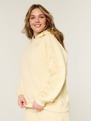 Hollister Yellow Hollister Grey Oversized Logo Graphic Hoodie - Image 4 of 8