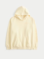 Hollister Yellow Hollister Grey Oversized Logo Graphic Hoodie - Image 6 of 8