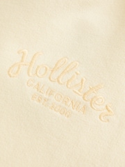 Hollister Yellow Hollister Grey Oversized Logo Graphic Hoodie - Image 8 of 8