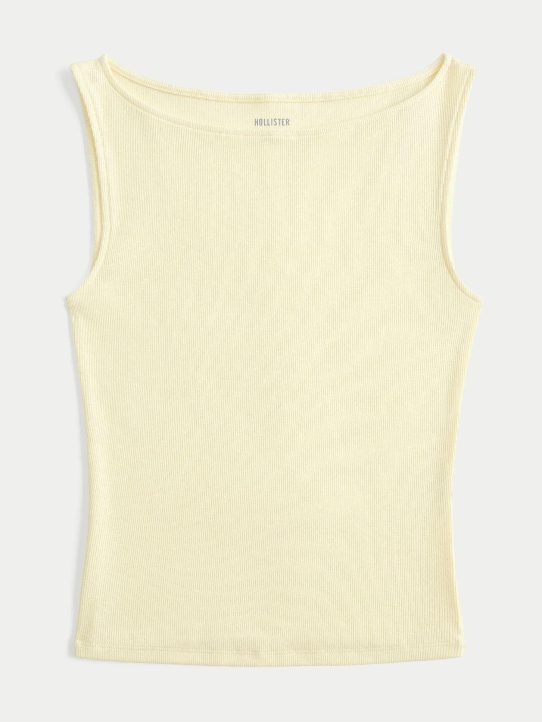 Buy Hollister Yellow Slash-Neck Tank Top from Next USA