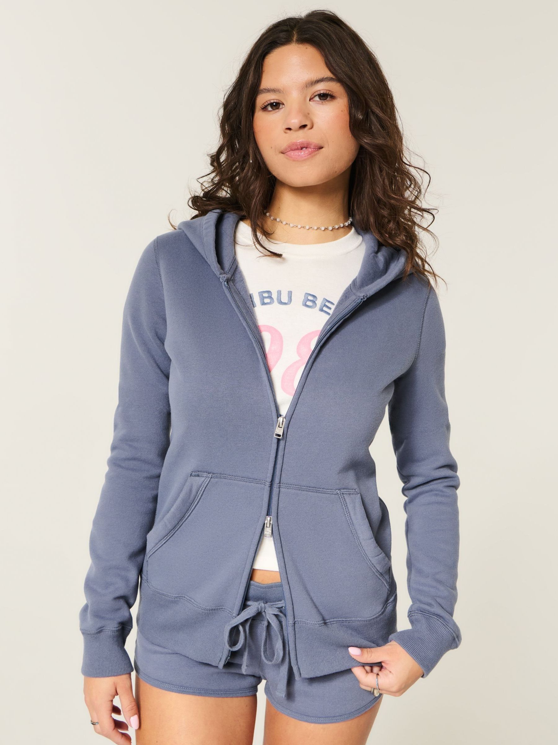 Buy Hollister Blue Zip-Through Hoodie from Next Singapore