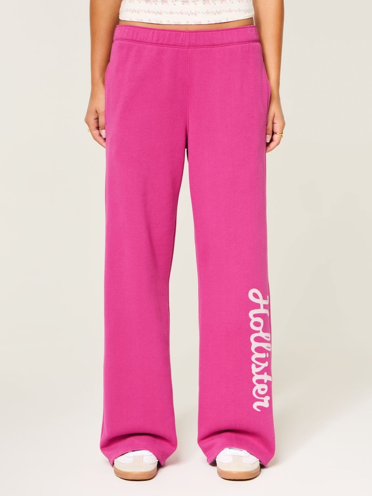 Rosa - Hollister Feel Good Wide Leg Logo Graphic Sweatpant Joggers - Bild 2 von 5