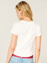 Hollister White Call Me Graphic Baby T-Shirt - Image 2 of 3