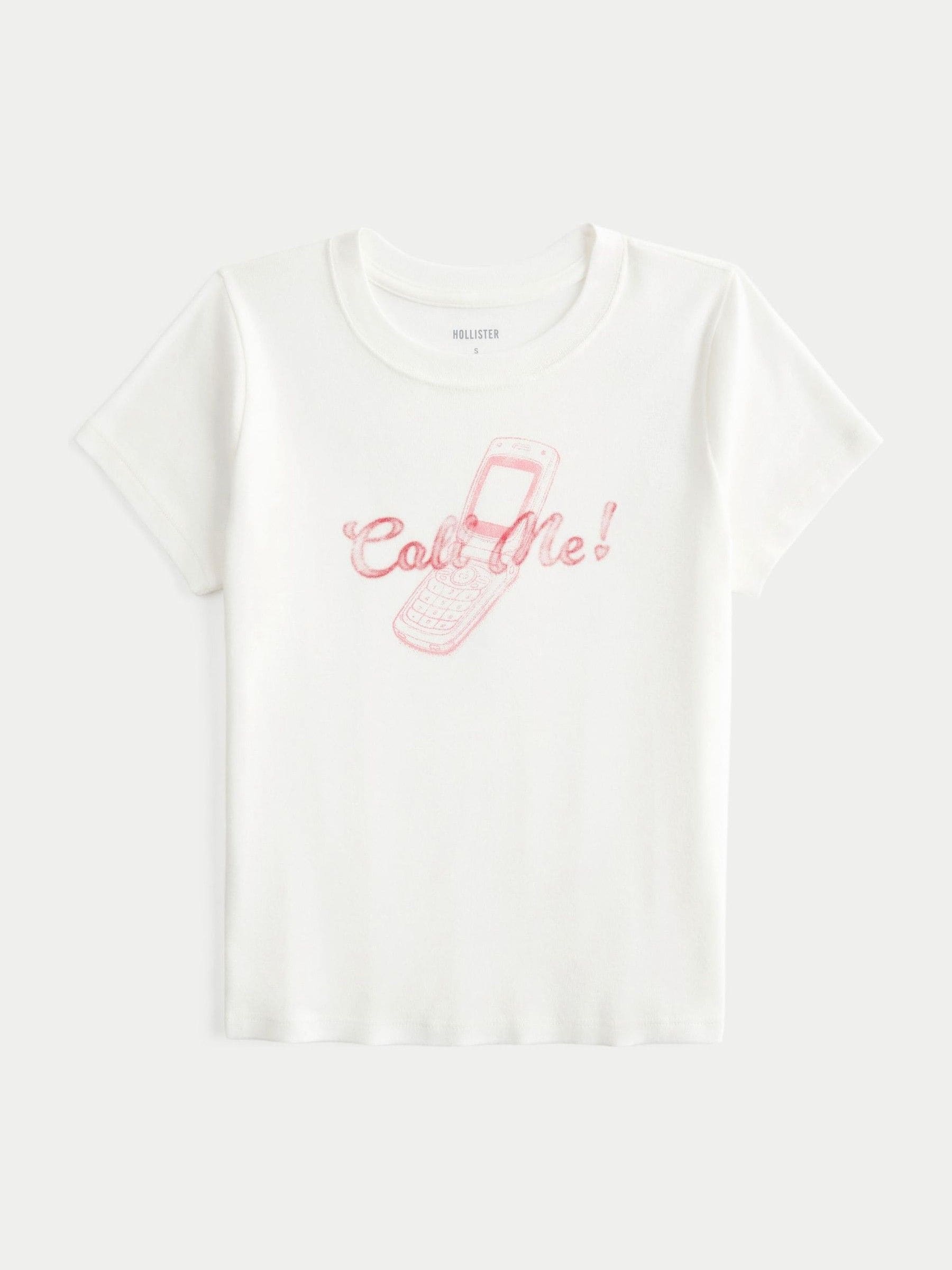 Buy Hollister White Call Me Graphic Baby T-Shirt from Next Netherlands