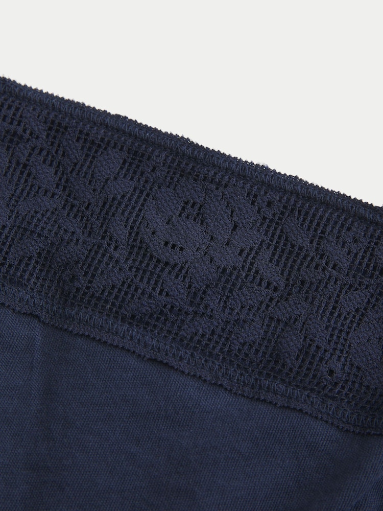 Hollister Blue Lace Trim Babydoll Strappy Cami Top - Image 2 of 2