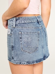 Hollister Denim-Minirock mit Stickerei-Details - Bild 3 von 7