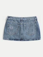 Hollister Denim-Minirock mit Stickerei-Details - Bild 5 von 7