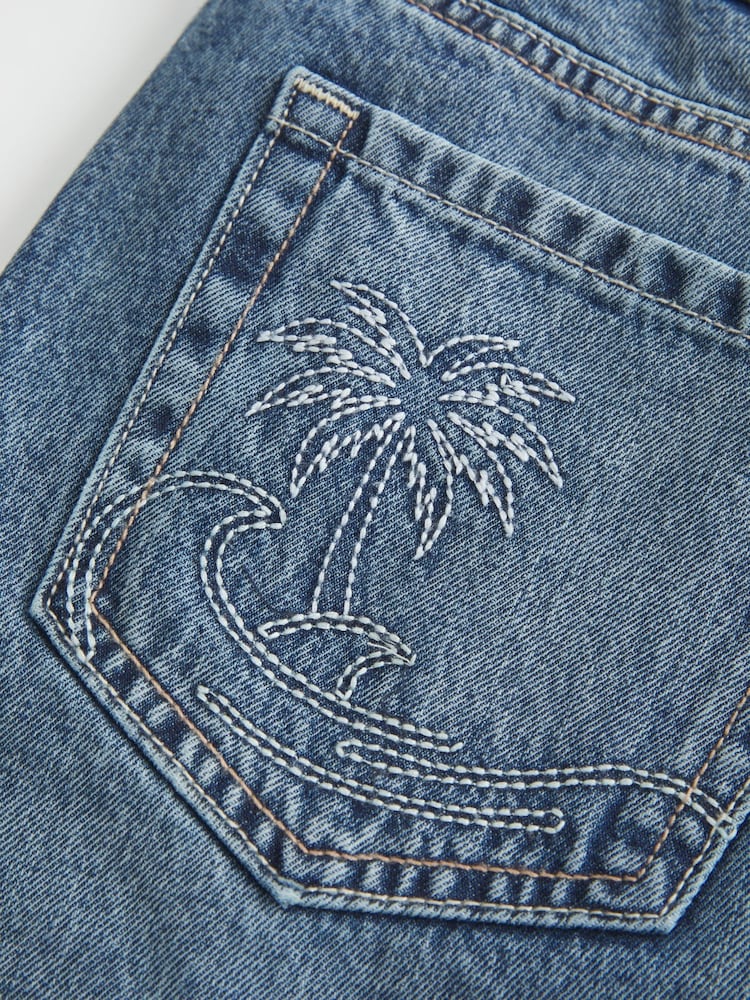 Hollister Denim-Minirock mit Stickerei-Details - Bild 7 von 7 Hollister Denim-Minirock mit Stickerei-Details - Bild 7 von 7