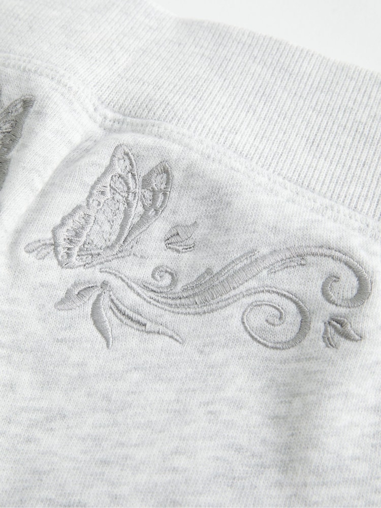 Hollister Grey Butterfly Embroidery Bootcut Sweatpants - Image 2 of 3