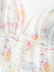 Hollister White Embroidered Strappy Maxi Dress - Image 5 of 5