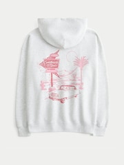 هودي فضفاض برسمة Sweethearts Only من Hollister - Image 4 of 5