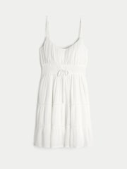 Hollister White Smocked Mini Dress - Image 4 of 4