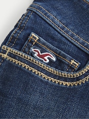 Hollister Blue Ultra Low-Rise Dark Wash Denim Shortie Shorts - Image 5 of 5