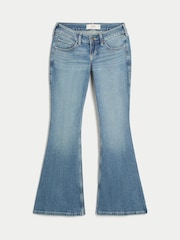 Hollister Blue Ultra Low-Rise Medium Wash Flare Jeans - Image 1 of 1