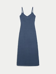 Hollister Blue Ramadan Knitted Strappy Midi Dress - Image 1 of 2