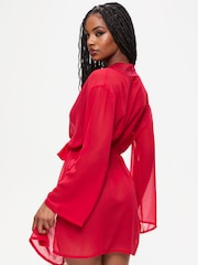 Ann Summers Red The Promising Chiffon Robe - Image 2 of 5