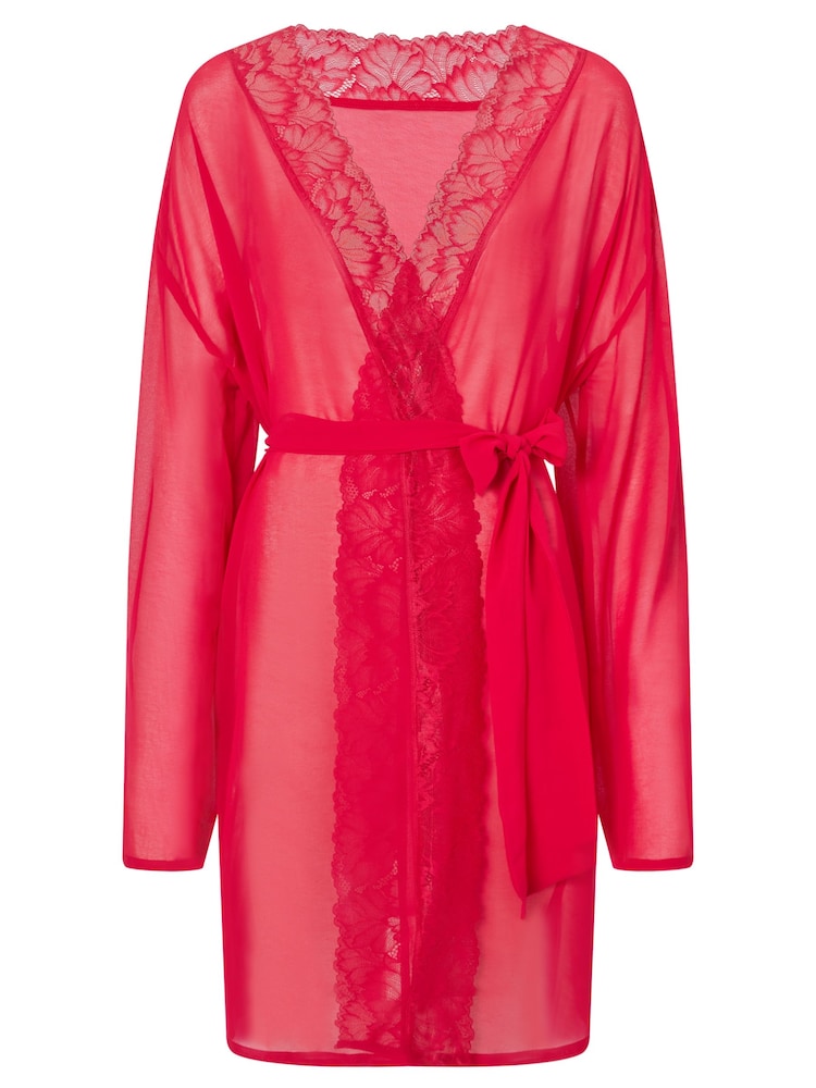 Ann Summers Red The Promising Chiffon Robe - Image 5 of 5