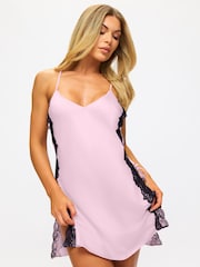 Ann Summers Pink Rosalie Satin Chemise Slip Nightie - Image 1 of 6