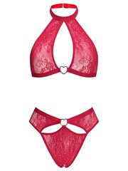 Ann Summers Red Valentine's Heartthrob Diamante Crotchless Set - Image 5 of 5