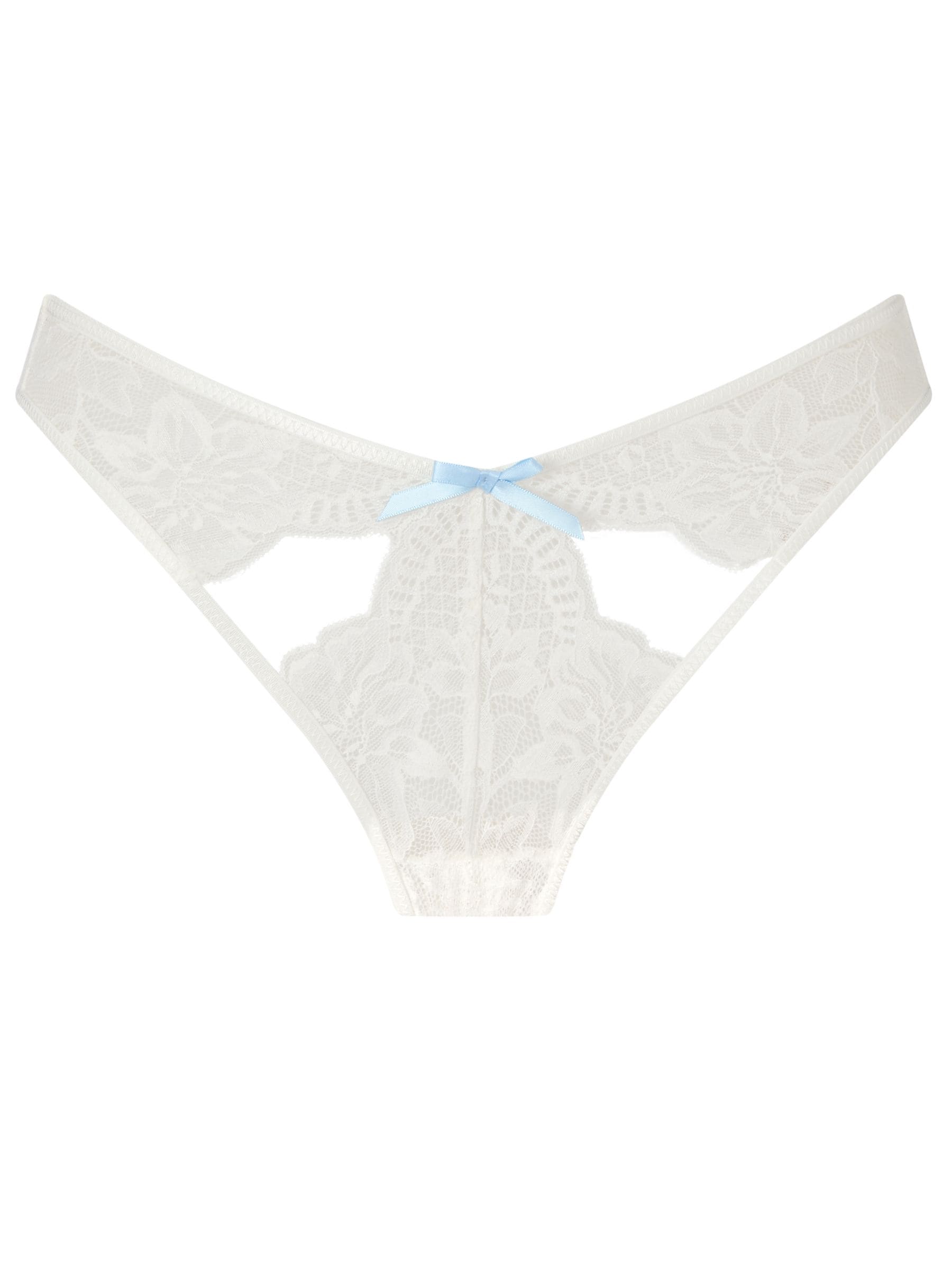 Buy Ann Summers White Scandalous Lace Crotchless Brazilian from