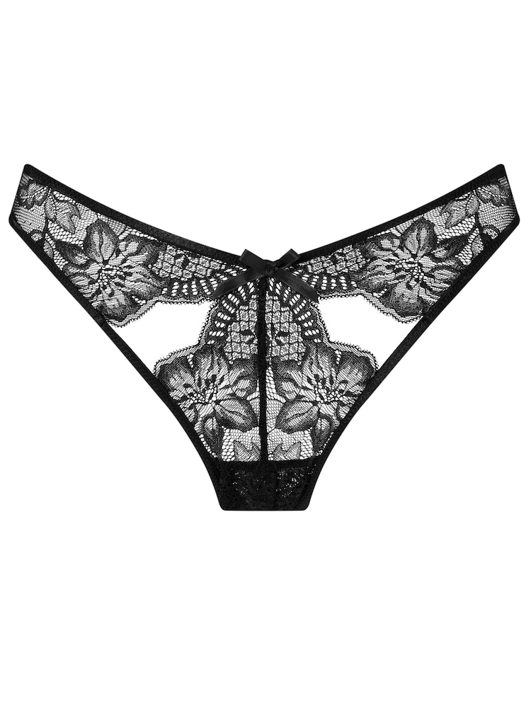 Ann Summers Black Scandalous Lace Crotchless Brazilian - Image 5 of 5