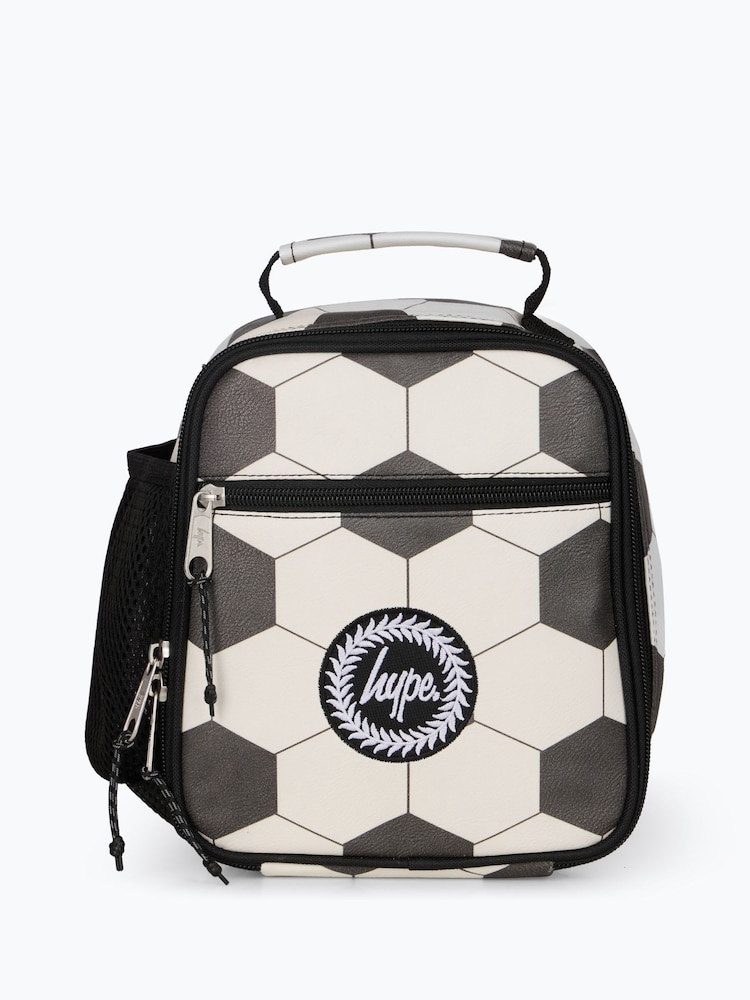 Hype Black/White Football Lunch Bag - Image 1 of 2