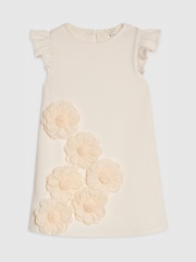 River Island Cream 3D Flower Shift Dress - Image 1 of 4