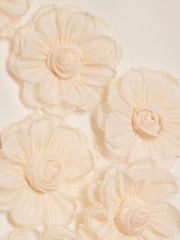 River Island Cream 3D Flower Shift Dress - Image 4 of 4