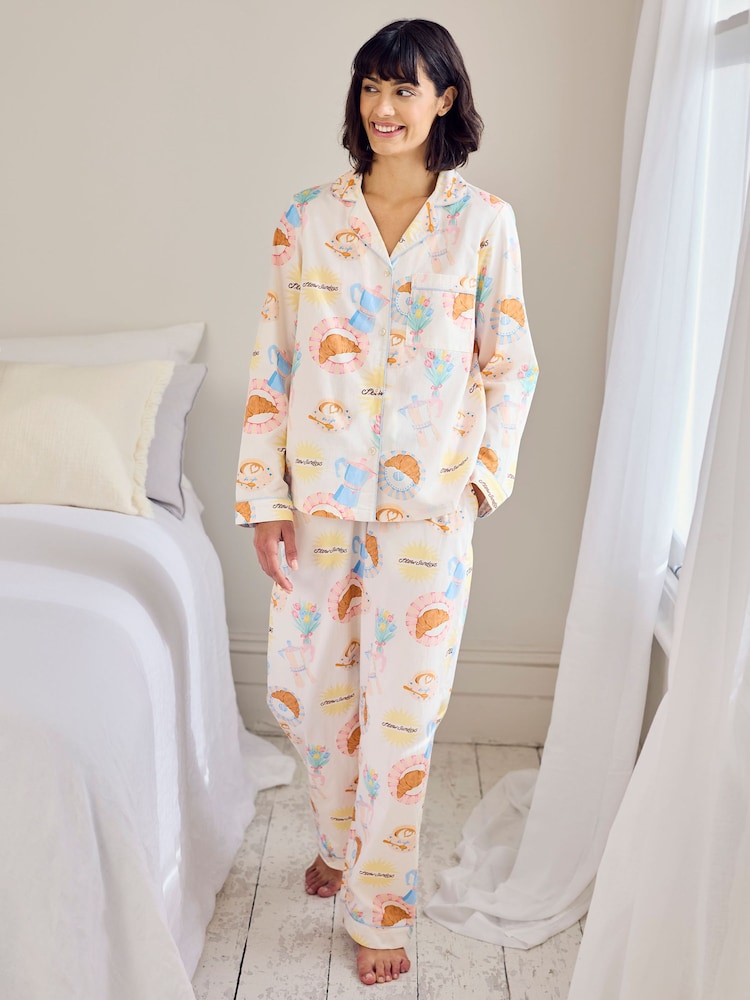 Chelsea Peers Cotton Slow Sundays Print Long Pyjamas Set - Imaginea 1 din 6