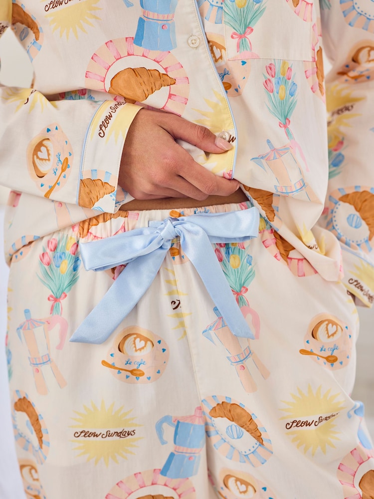 Chelsea Peers Cotton Slow Sundays Print Long Pyjamas Set - Imaginea 6 din 6