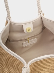 Katie Loxton Light Brown Oyster Nova Raffia Small Shoulder Tote Bag - Image 2 of 5