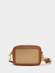 Katie Loxton Light Brown Avery Raffia Small Cross-Body Bag - Image 2 of 5