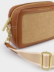 Katie Loxton Light Brown Avery Raffia Small Cross-Body Bag - Image 4 of 5