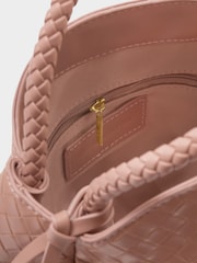 وردي - حقيبة بيد علوية بنسيج منسوج Nova من Katie Loxton - Image 5 of 5