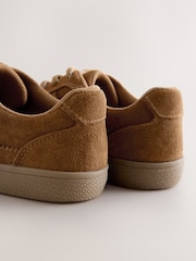 Tan Brown Suede Standard Fit (F) Retro Trainers - Image 4 of 4