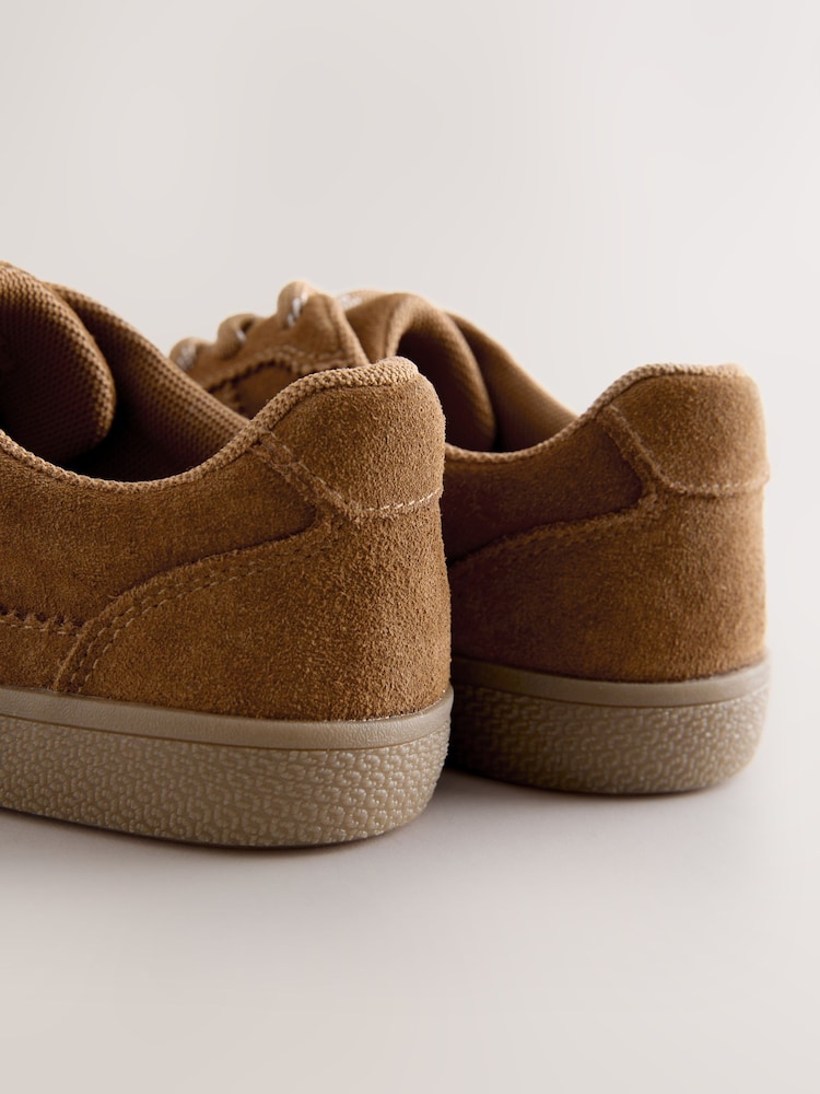 Tan Brown Suede Standard Fit (F) Retro Trainers - Image 4 of 4 Tan Brown Suede Standard Fit (F) Retro Trainers - Image 4 of 4