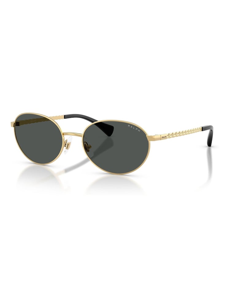 Ralph By Ralph Lauren Gold Oval Sunglasses - Image 1 of 5