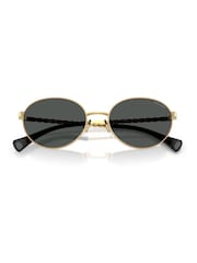 Ralph By Ralph Lauren Gold Oval Sunglasses - Image 2 of 5