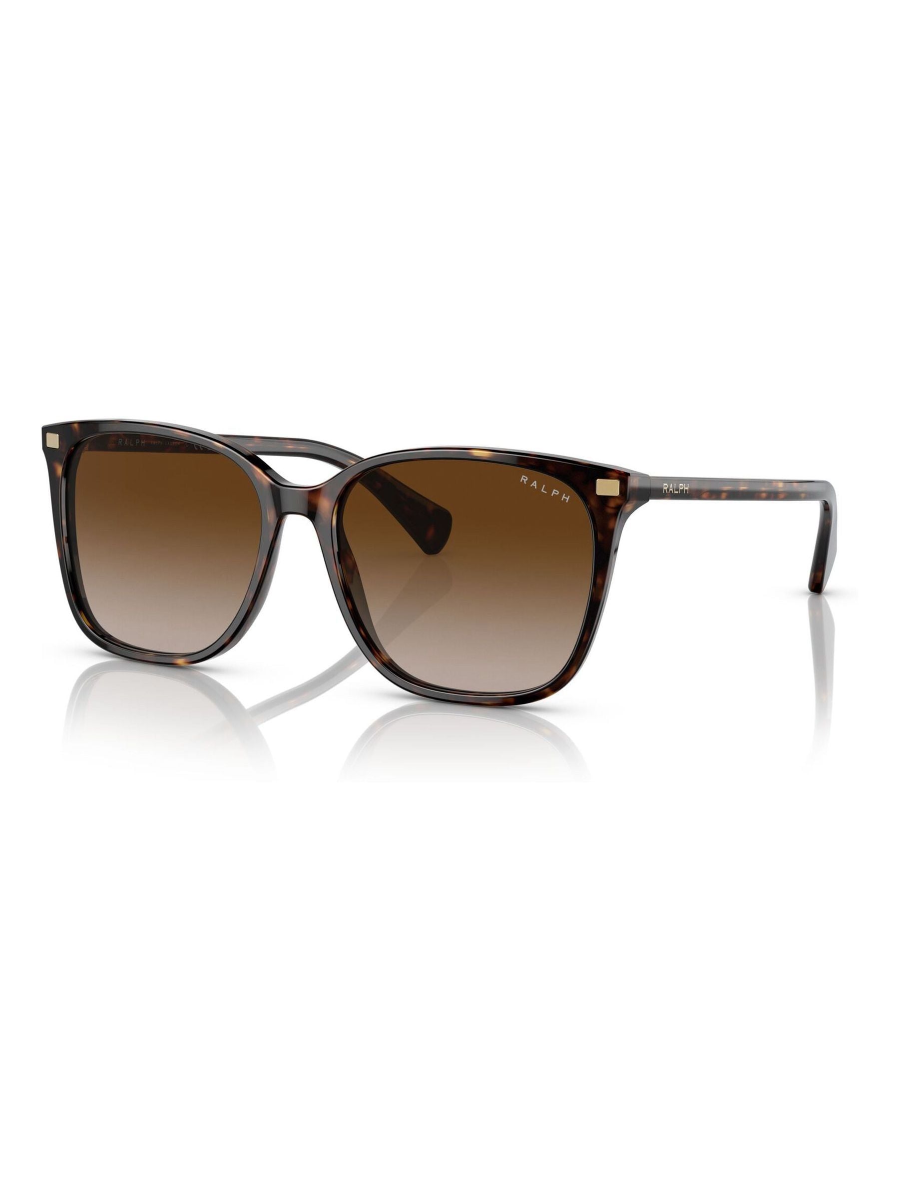 Ralph Lauren Women's Brown Ra5293 Vvcv 50033B Woman Sunglasses Acetate Turtle Squared Normal Shaded - Image 7