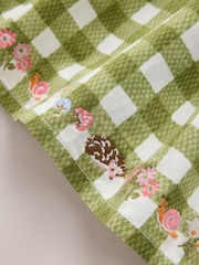Cath Kidston Green Check - Embroidered Collar Long Sleeve Dress (3mths-8yrs) - 6суретінің 4 суреті