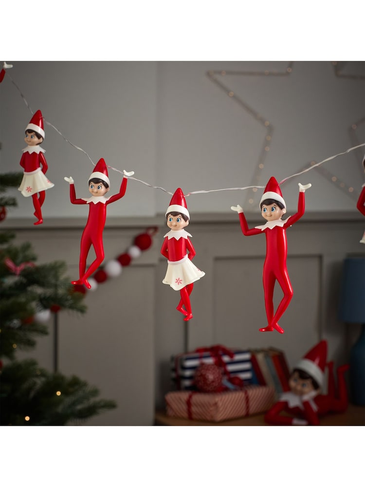 Lights4fun White and Red The Elf On The Shelf® LED 3D Fairy Lights - Image 2 of 6 Lights4fun White and Red The Elf On The Shelf® LED 3D Fairy Lights - Image 2 of 6