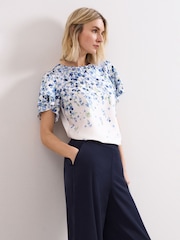 Phase Eight Blue Rowan Floral Top - Image 1 of 6