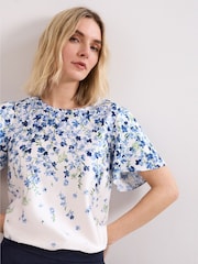 Phase Eight Blue Rowan Floral Top - Image 2 of 6